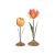 2 db fém állvány készlet, Pip Studio, tulipán 21 és 26 cm, Sárga, Egyéb kollekció 135909098