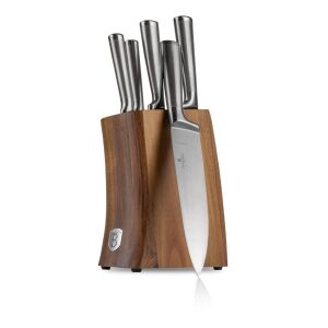 Set cutite 6 piese cu stativ lemn Berlinger Haus BH 3124 123242283 - Cuțite de bucătărie