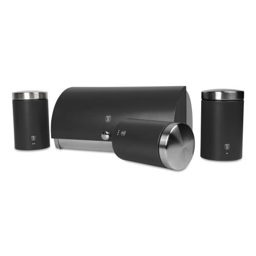 Cutie de pâine Berlinger Haus BH 6738 cu 3 recipiente, Antracit