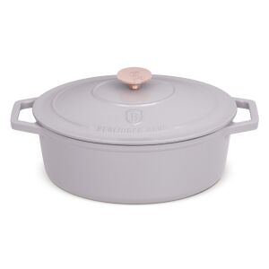 Berlinger Haus Taupe Collection 30 cm oval cast iron casserole with lid - Cast Iron Cookware