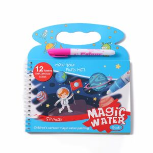 Carte de colorat cu apa Magic Water Book Spatiul cosmic 123245611