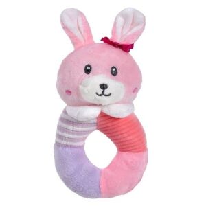 Detská hračka v tvare zajačika, s hrkálkou, Plus, polyester, 9x6x18cm, ružová 136039389 - Hrkálky
