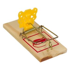 Fa egércsapda sárga sajttal, 10x4.5cm - Élvefogó állatcsapda