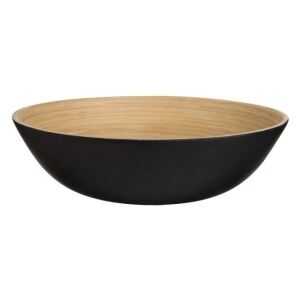 Bambusz tál, 3 liter űrtartalom, átmérő 30x9cm, fekete színű