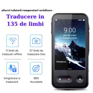 MaGeCa T7 intelligens fordító, 135 nyelv, 57 nyelvű fotófordítás, 11 nyelv offline fordítás, hangfelvétel és fordítás, 98% pontosság - Digitális tolmács