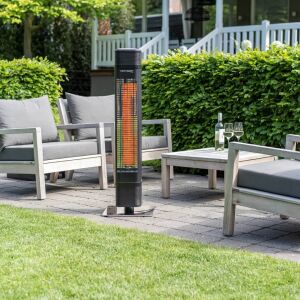 Elektromos teraszfűtés beépített hangszóróval, Eurom, Heat and Beat Tower, fekete