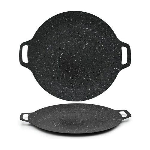 NEXTLY Японски плот, незалепващ, лесен за почистване, за директно готвене върху котлони/индукционни котлони/грил, диаметър 36 см, черен 123252133