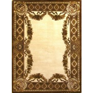 Килим Bakero Selvi 5071-02 ванилия, 140x200 см, ръчно тъкан вълнен килим с гръцки мотив - Bakero