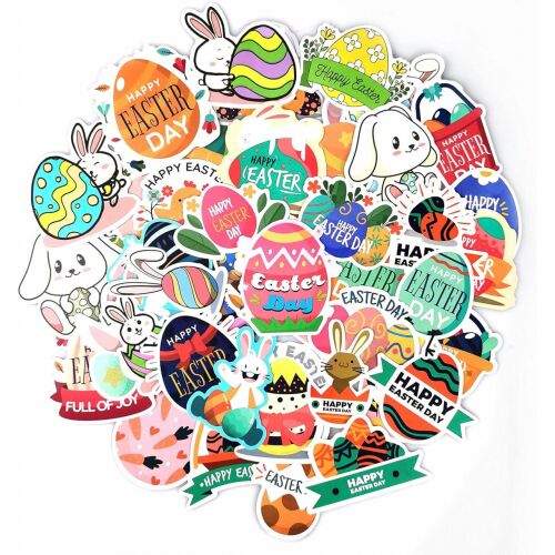 Autocolante Paște - 100 Bucăți - PVC - Multicolor 123252520