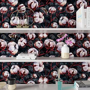 Tapet ReWallpaper, model floral, bumbac, multicolor, pentru decorarea casei - Wallpaper