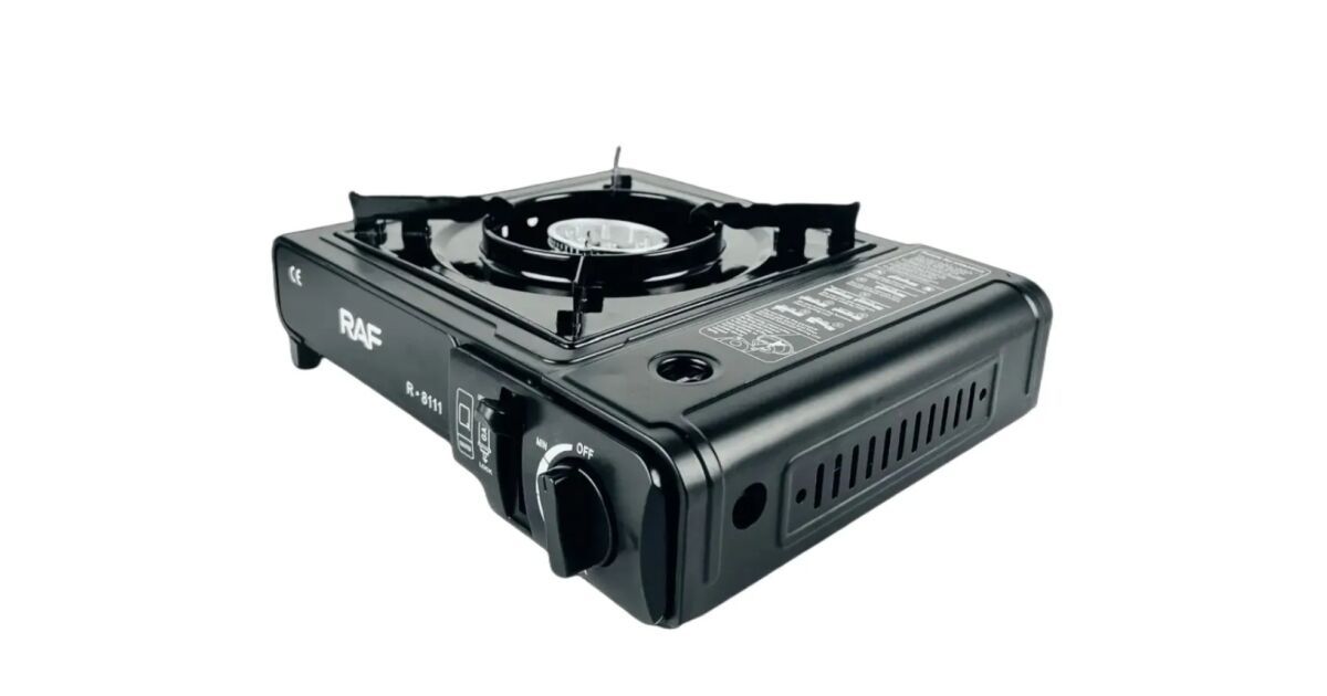 RAF R.8111 kemping gázfőző kemping tűzhely, 3000W, fekete 123250914