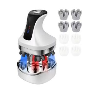 Aparat electric pentru masaj capilar, 4 Moduri si 8 Capete de Masaj, Fototerapie, Rezistent la Apă, pentru detensionare, relaxare și stimularea scalpului