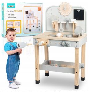 Fából készült műhely gyermekeknek szerszámok asztal 123258025 - Barkácsolás