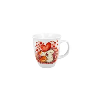 Szerelmes cicás porcelán bögre díszdobozban - 650 ml