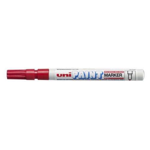 Uni Paint Marker, piros, 0,8-1,2 mm, különféle felületek jelölésére