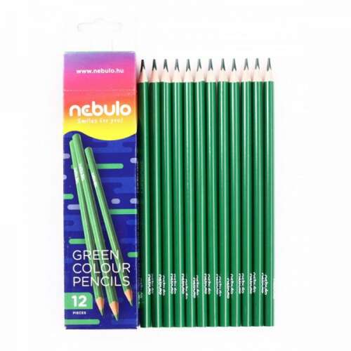 Nebulo Grüne Farbstifte, 12er Pack