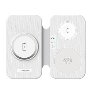 Choetech 3-1 hajtogatható, wireless, fehér, töltő