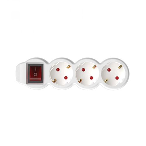 Somogyi Home 3-as elosztó kapcsolóval, fehér, 1,5m