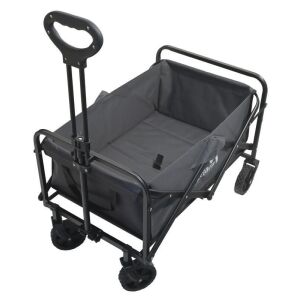 Cattara Trogir Piccolo Összecsukható Kempingkocsi, fekete, 4 kerék, teleszkópos fogantyú - Cattara