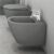 Teka MT Plus bidet csaptelep egy modern szürke bidére szerelve