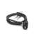 Black bicycle cable lock with keys, 8mm thick, 1 meter long