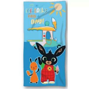 Plážová osuška Bing Bunny, 70x140cm, s Bingom a Flopom s témou zmrzliny - Kúpanie & Starostlivosť o bábätká