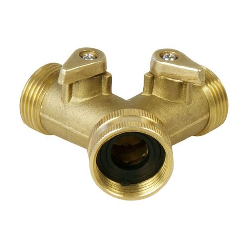 Extol Premium Elzárható y-csatlakozó, réz, 3/4" 8876042 123383954