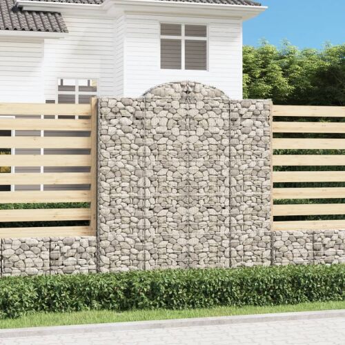 vidaXL 25 db íves horganyzott vas gabion kosár 200x50x220/240 cm 123384482