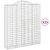 vidaXL 25 db íves horganyzott vas gabion kosár 200x50x220/240 cm 123384482