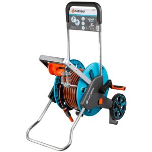Gardena 18517-20 Kézi Fekete, Kék, Rozsdamentes acél tömlőorsó 123385833 - Tömlőkocsi