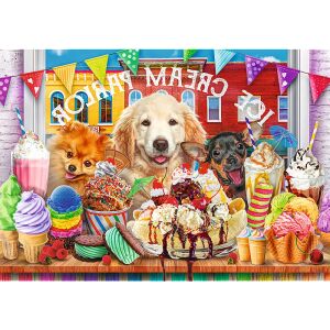 Trefl Prime UFT 1000 darabos kirakós játék, Doggy Peekers, kutyák jégkrémet esznek - Puzzle & Kirakó