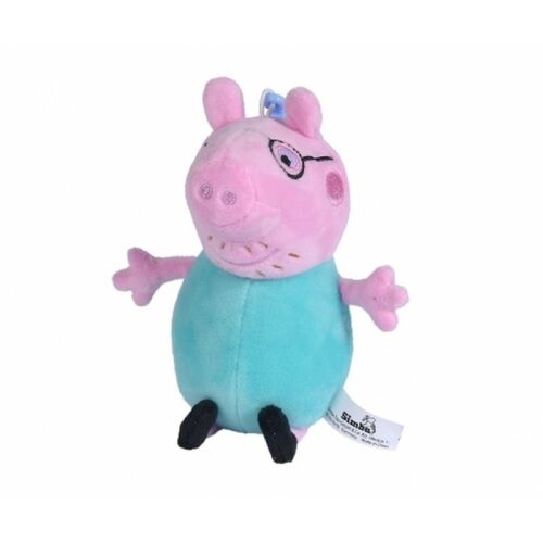 Peppa Pig Tata Porc Plush Keychain, 10cm