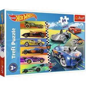 Trefl kirakós 24 Maxi Hot Wheels különleges autók, 24 darabos kirakós 3 éves kortól - Puzzle & Kirakó