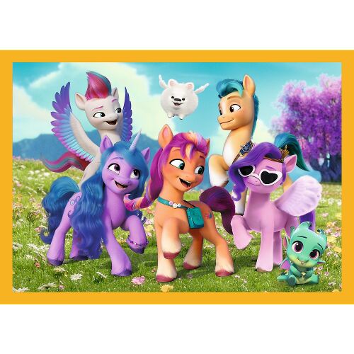 My Little Pony: A New Generation kirakós játék, a főszereplőkkel egy réten