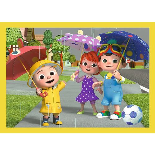 CoComelon 4 az 1-ben kirakós, 15 darabos kirakós, gyerek kirakós, baba kirakós, Trefl kirakós, CoComelon karakterek, CoComelon gyerekek, CoComelon babák, CoComelon barátok, CoComelon család