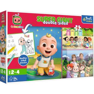 CoComelon Super Giant kétoldalas kirakós, 15 darabos, 2-4 éveseknek - Puzzle & Kirakó