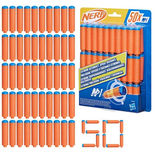 Nerf N-Strike Elite 50 nyilas csomag, narancs és kék nyilak csomagolásban