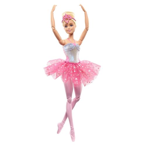 Barbie Dreamtopia Csillogó Fények Ballerina baba, szőke haj, rózsaszín tütü, világító felső, balett póz - Mercaton