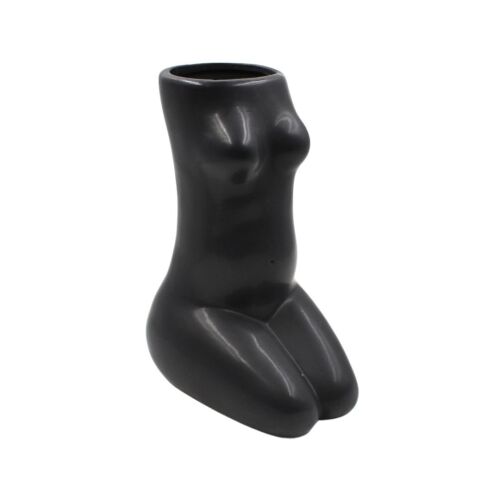 Декоративна ваза, женско тяло, порцелан, Arti Casa, 21 x 7 см, черна 123399499