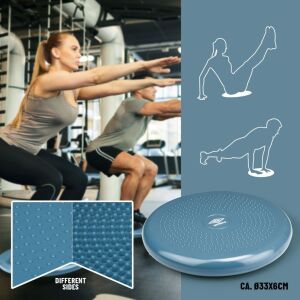 Podkładka do ćwiczeń równowagi Umbro, niebieski, 33x6cm, z dwoma stronami, do fitnessu, jogi i użytku biurowego - Trening w domu