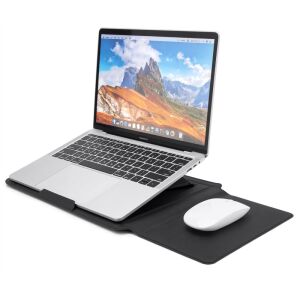 Bőrhatású multifunkciós laptoptartó, Fekete 145061009 - Cellect