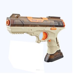 Elektromos vízpisztoly, 2 az 1-ben, 2 75 és 300 ml-es tartály, állítható, akkumulátor, tömlő, barna