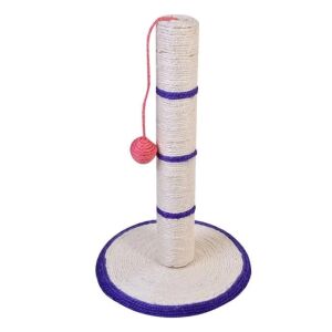 Drapak dla kota z podstawą, sznur sizalowy, różowe i fioletowe wykończenie, 44x29cm - Dom dla kotów, Meble dla kotów i Buda dla psa