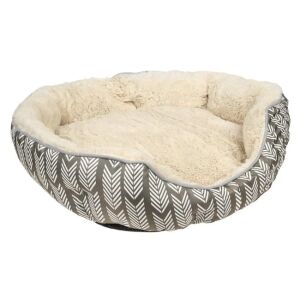 Kutyafekhely, műszőrme, téglalap alakú, 70x65x18cm, szürke-bézs színű