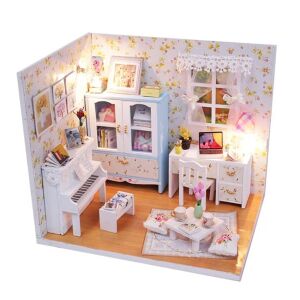 Gyermek faépület, bútorokkal, kiegészítőkkel és világítással, több színben