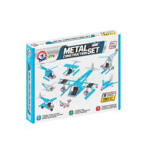 Set de construit metalic, TechnoK, 8 modele de vehicule zburatoare, 191 de piese 123400940 - TechnoK