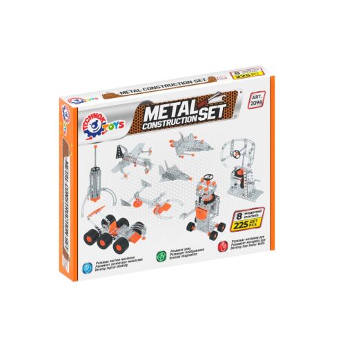 Set de construit metalic, TechnoK, 8 modele de vehicule spatiale, 225 de piese 123400939