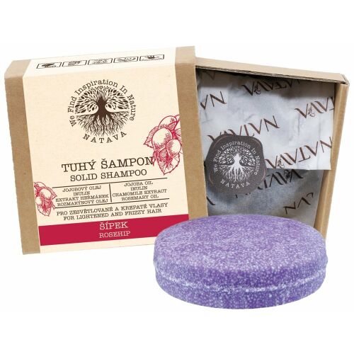 Natava tuhý šampón pre zosvetlené a kučeravé vlasy s extraktom zo šípky