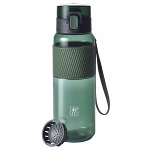 Zwilling 1024178 Sticla de apa, 680 ml, Tritan, rezistenta la impact si varsare, filtru de fructe, fara BPA, verde