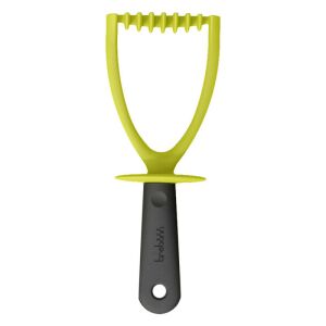 Burgonyaprés Trebonn Pure 1523205, 25,5 cm, puha fogantyú, akasztólyuk, fekete/sárga 123401202 - Krumplinyomó & Krumplitörő